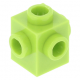 LEGO kocka 1x1 négy oldalán bütyökkel, lime (4733)